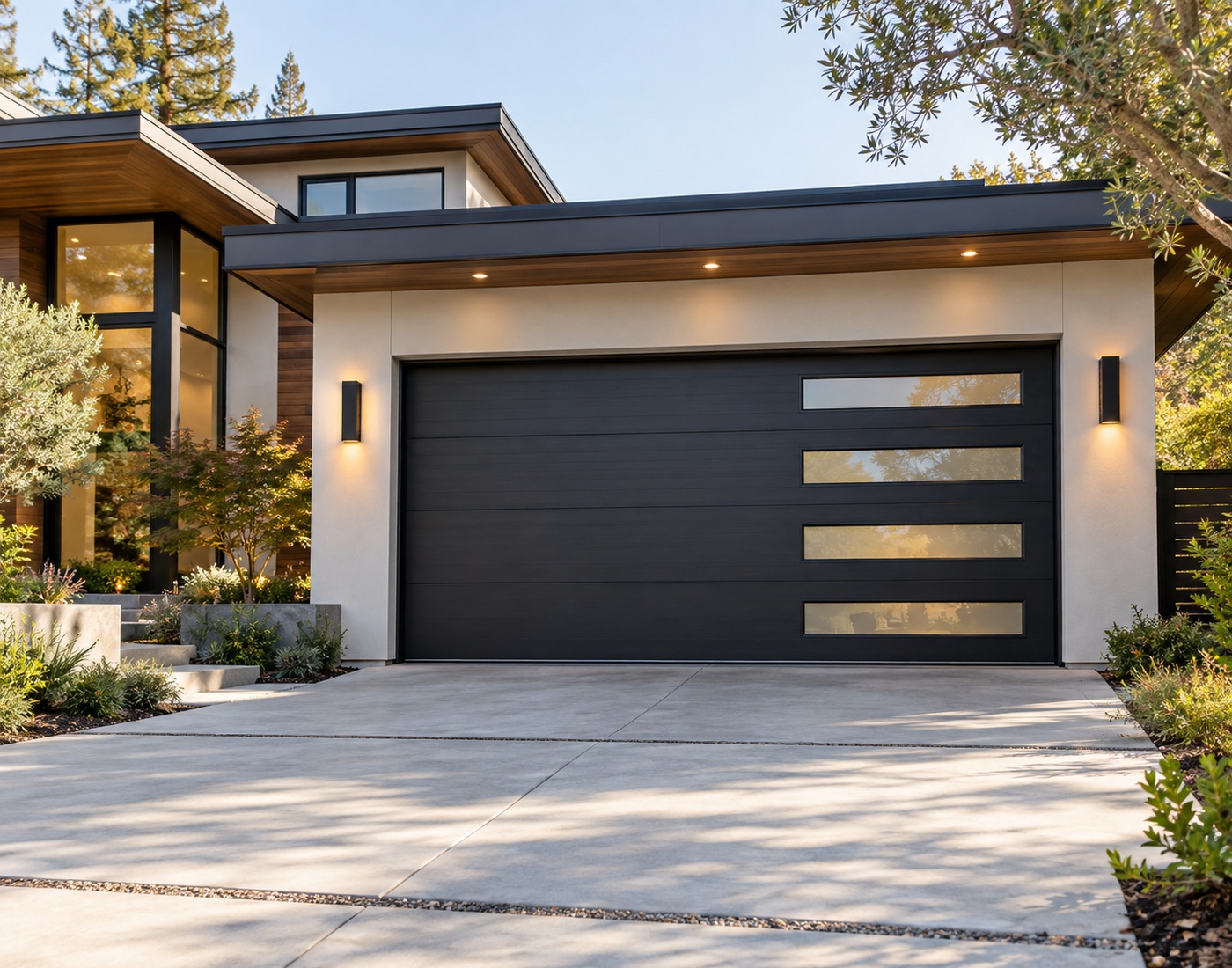 Premium modern garage door installation in Cupertino